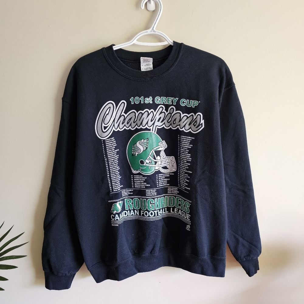 2013 Y2K GREY CUP Sweater Men Women Sweatshirt Saskatchewan ROUGHRIDERS CFL